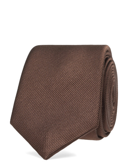 Amanda Christensen Slim Tie - Brown - ONE SIZE Amanda Christensen Slim Tie - Brown - ONE SIZE