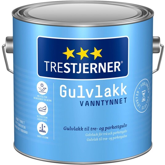 TreStjerner Gulvlakk Halvblank 3L