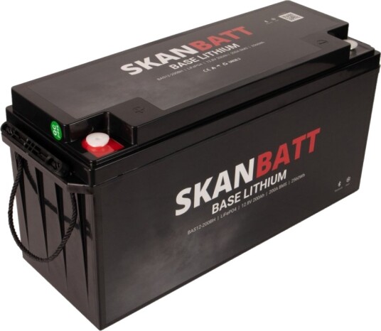 SKANBATT Base Lithium - 12V 200Ah 200A BMS - 485x170x240mm - Bluetooth - Heat - 3 Års garanti SKANBATT Base Lithium - 12V 200Ah 200A BMS - 485x170x240mm - Bluetooth - Heat - 3 Års garanti