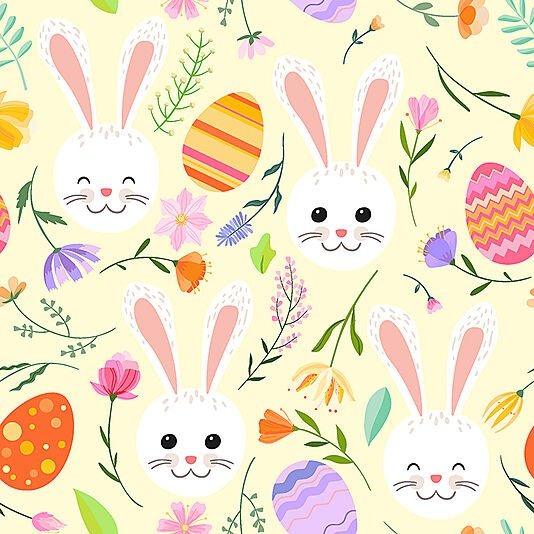 Daybyday servietter 33x33cm cute bunnies yellow