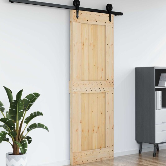 vidaXL Dør NARVIK Naturlig 80 x 210 cm Massiv Furu Tre vidaXL Dør NARVIK Naturlig 80 x 210 cm Massiv Furu Tre