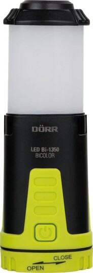 Campinglykt DÖRR BI-1350 LED Utendårs Bicolor Lykt svart Neongul Campinglykt DÖRR BI-1350 LED Utendårs Bicolor Lykt svart Neongul