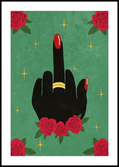 Middle Finger  Poster Plakat / 30x40cm