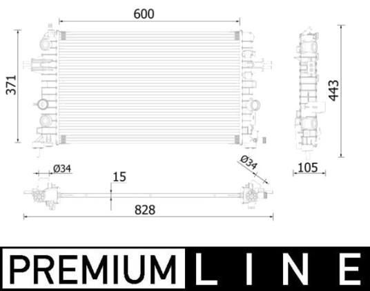 MAHLE CR 2227 000P Radiator motorkjøling