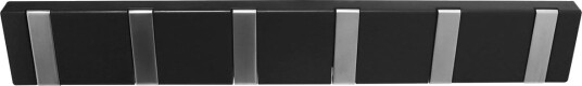 Home it Flex knaggrekke med 6 kroker 48,4x2,2x7,2cm svart