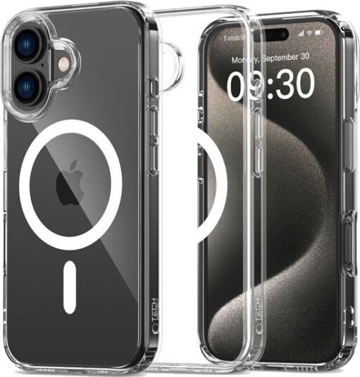 Tech-Protect Flexair MagSafe Mobildeksel for iPhone 16 Plus - Gjennomsiktig