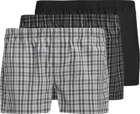Jack & Jones Jacmilano Woven Boxers 3 Pack Noos   Grey   XXL