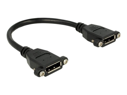Delock DisplayPort Kjønnveksler 25 cm Hunkjønn - 1920 x 1080p Svart