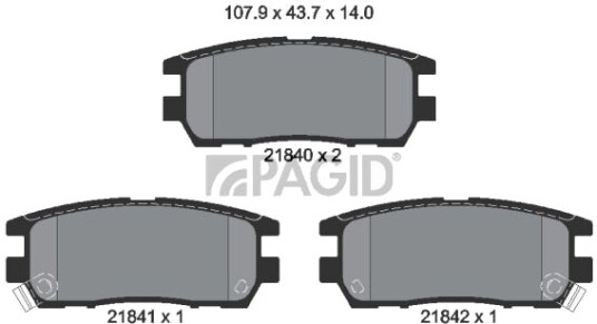 PAGID T3019N Bremseklosser