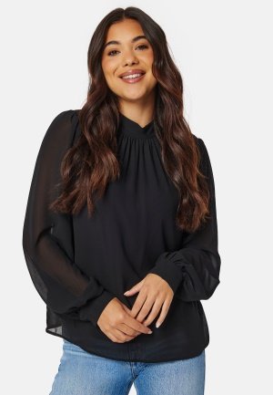 Object Collectors Item Mila L/S High Neck Top Black 38