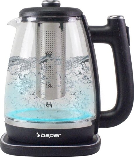 Beper P101BOL200 Vannkoker 1,8L, 2200W Glass/Svart