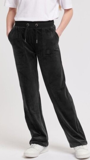 Juicy Couture Tonal velour joggebukse jet black Juicy Couture Tonal velour joggebukse jet black