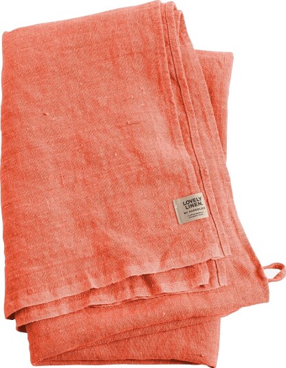 Lovely Linen Hamam badehåndkle Lovely i vasket lin Orange Lovely Linen Hamam badehåndkle Lovely i vasket lin Orange