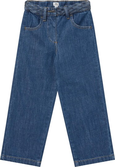 Copenhagen Colors Denim Jeans W. Braid Waist   Wide Fit   Blue   128