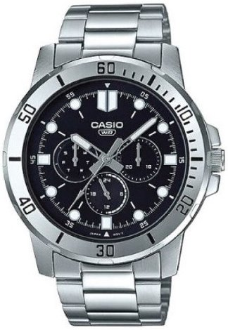 Casio Herreklokke MTP VD300D 1EUDF Classic Sort/Stål Ø45 mm
