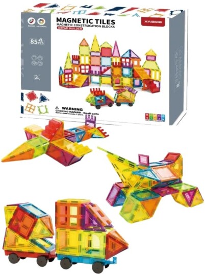Magical Magnet Magnetisk Byggesett I Ulike Farger 85 Deler