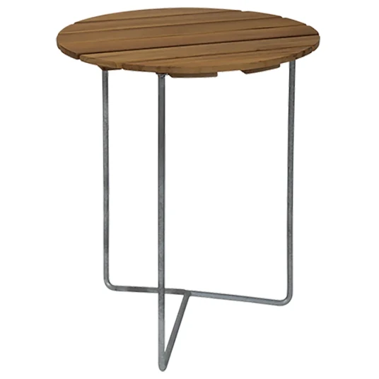 Grythyttan Stålmöbler Bord 6B 60 Hvit Lakkert eik / varmforsinket understell