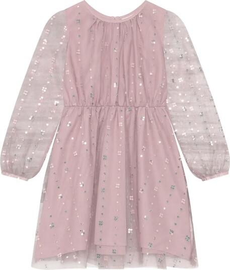Minymo Dress Mesh W. Sequins TWILLIGHT MAUVE 98
