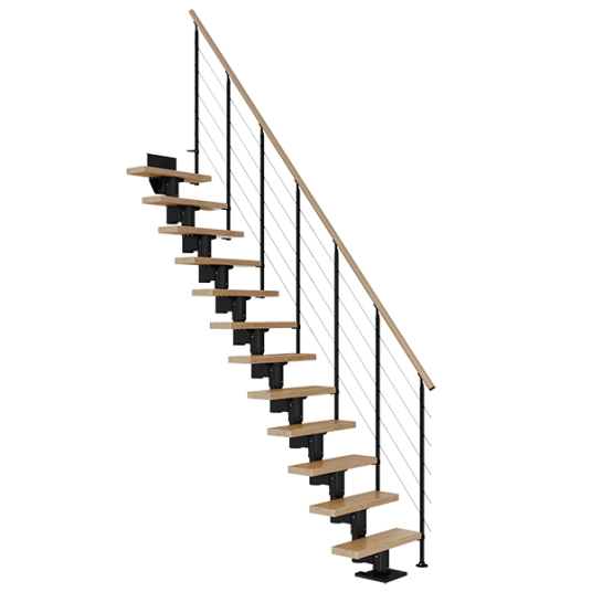 Dolle Dublin Rett Trapp svartstyle 6 lakkert Eik 71 11 Loddrett Høyde 222 270cm Dolle Dublin Rett Trapp svartstyle 6 lakkert Eik 71 11 Loddrett Høyde 222 270cm