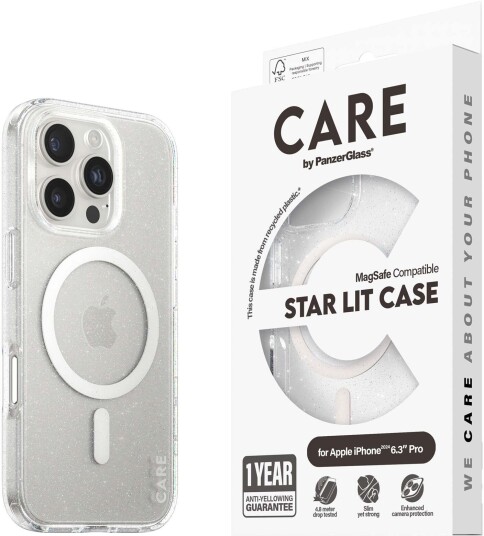 Panzerglass CARE Urban Combat MagSafe Deksel for iPhone 16 Pro Hvit
