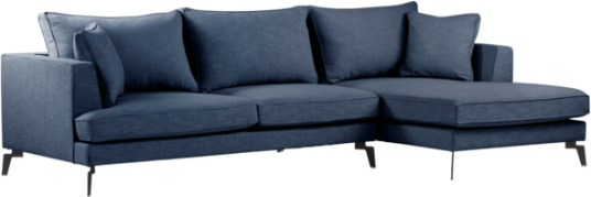 Villach sofa 3-seters sjeselong høyre Indigoblå