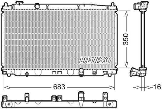 Radiator DENSO DRM40035 Radiator DENSO DRM40035