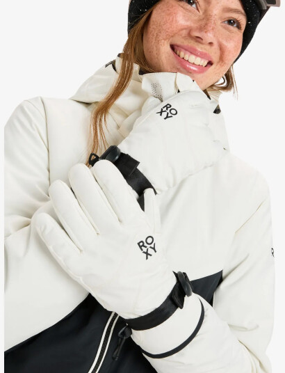 Roxy Roxy Jetty Solid Gloves - White - L