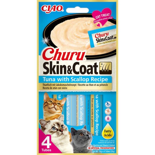 Churu Kattemat med Tunfisk og Sjømat Snacks 4stk