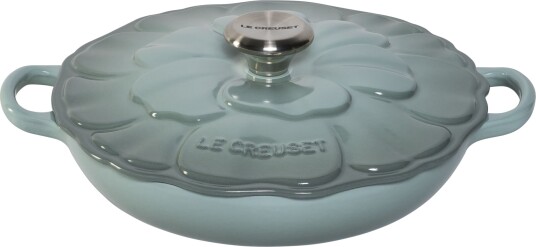 Le Creuset Signature Blomst St??pejernsgryte 26 cm ??? Sea Salt