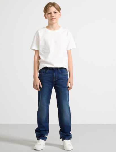 Lindex Trousers Denim Jersey Staffan Blue 152