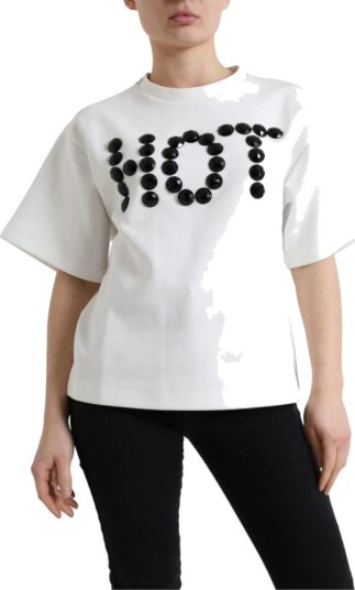Dolce & Gabbana Dame Topper Hvit XS, Dolce & Gabbana Dame Topper Hvit XS,