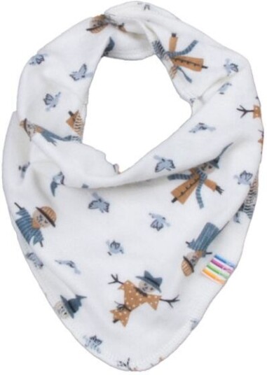 Joha Scarecrow Scarf ull/bambus Off White/Blue Joha Scarecrow Scarf ull/bambus Off White/Blue