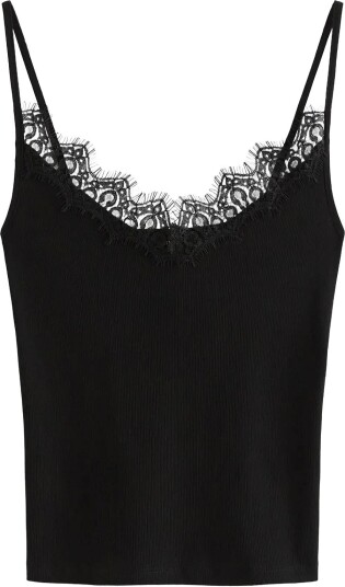 Lindex Ribbed Camisole Black XS