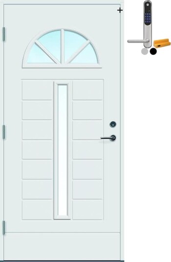 Ytterdør Bygg1 Lyngdal Thermoisolert med Yale Doorman Classic Home