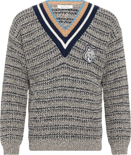 Maison Kitsune Bold Fox Head Crafty Comfort Jumper Beige M