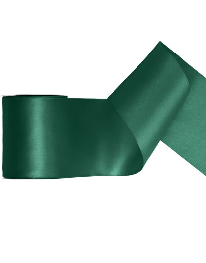Satengbånd Flaskegrønn/Mørk Grønn - 100 mm / 25 meter