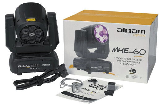 Algam Lighting Mhe60 Wash & Laser Effect 6x15w Rgbw Leds
