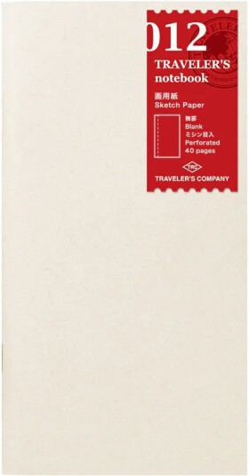 Traveler'S Company 012. Sketch Paper Notebook Refill