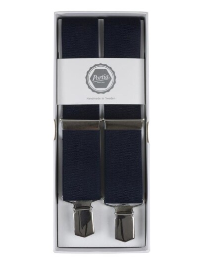 Portia 1924 Solid Suspenders - Navy - ONE SIZE