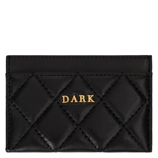 DARK Leather Quilted Card Holder Black DARK Leather Quilted Card Holder Black