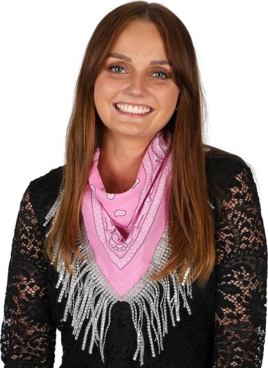 Hisab/Joker Ab Pink Bandana Med Glitter