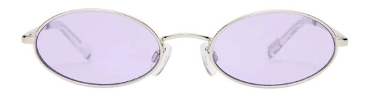 Le Specs Love Train Silver With Lilac Tint Lens