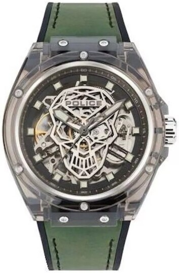 Police Herreklokke PEWGR1592406 Fitness Skjelettkuttet/Gummi Ø44 mm