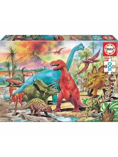 Educa Puslespill Dinosaurer 100 Educa Puslespill Dinosaurer 100