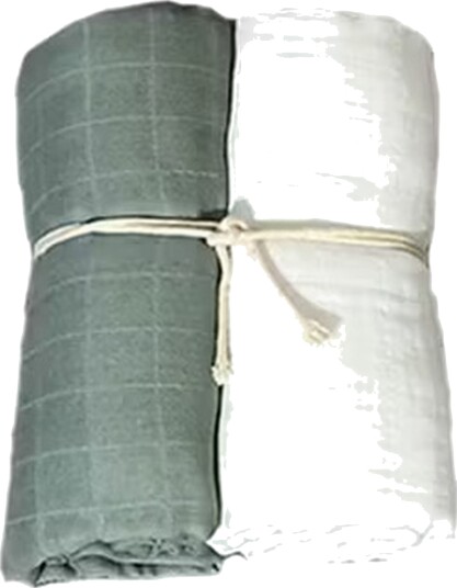 Mini Dreams Musselinteppe 2-Pack Grønn Sand