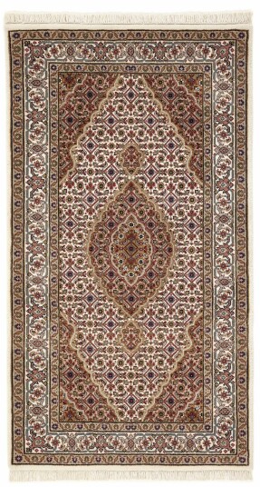 Håndknyttet. Opphav: India Tabriz Indi Teppe 90x163