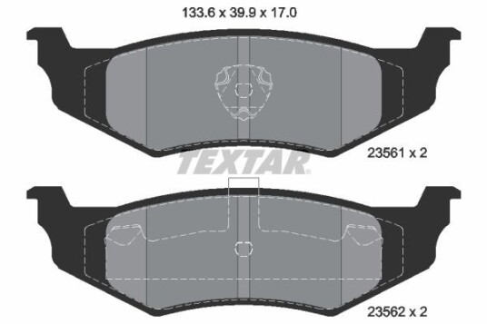 Bremseklosser TEXTAR 2356102 Bremseklosser TEXTAR 2356102