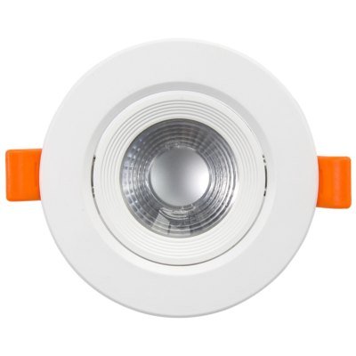 7W LED downlight - Hull: Ø7,5 cm, Mål: Ø9 cm, innebygd driver, 230V - Dimbar : Ikke dimbar, Kulør : Varm