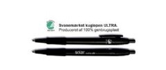 CSDK-SL Svanem?rket kuglepen sort Ultra. Produceret af 100% genbrugsplast. Med hvid Csslr tryk - (100 stk.) CSDK-SL Svanem?rket kuglepen sort Ultra. Produceret af 100% genbrugsplast. Med hvid Csslr tryk - (100 stk.)