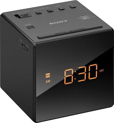 Sony ICF-C1 Klokkeradio med Alarm og Batteri Svart